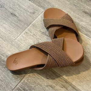 Roxy Daylily Slides Slip On Sandals Size 9 Casual Cruise Coastal